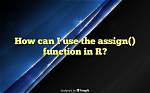 When Is R's Assign() Function Appropriate?