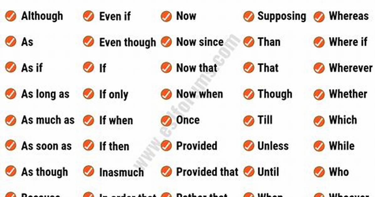 When Is Subordinating Conjunctions?