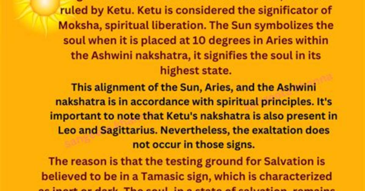 When Is Sun Exalted?