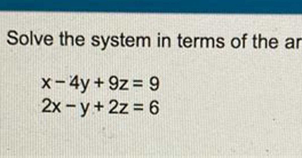 When Is There Arbitrary Variable in System