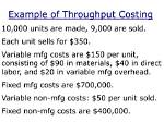 When Is Throughput Costing?