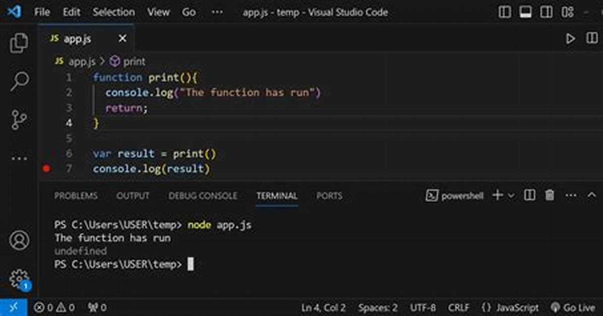 When Javascript Return Undefined?