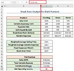When Performing Multi Product Break-Even Analysis?
