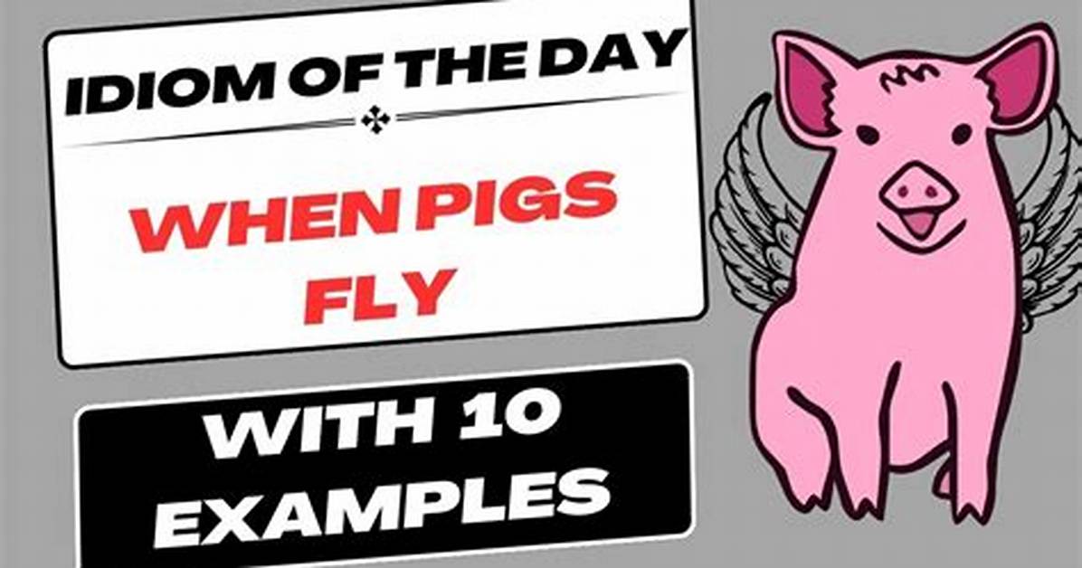 When Pigs Fly Connotation?