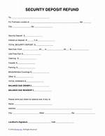 When Refundable Security Deposit?