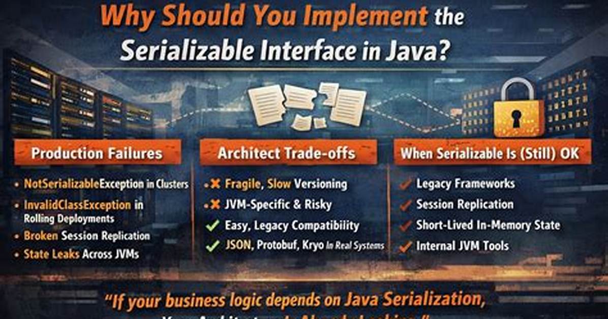 When Should We Implement Serializable in Java