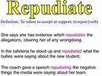 When Someone Is Repudiated?