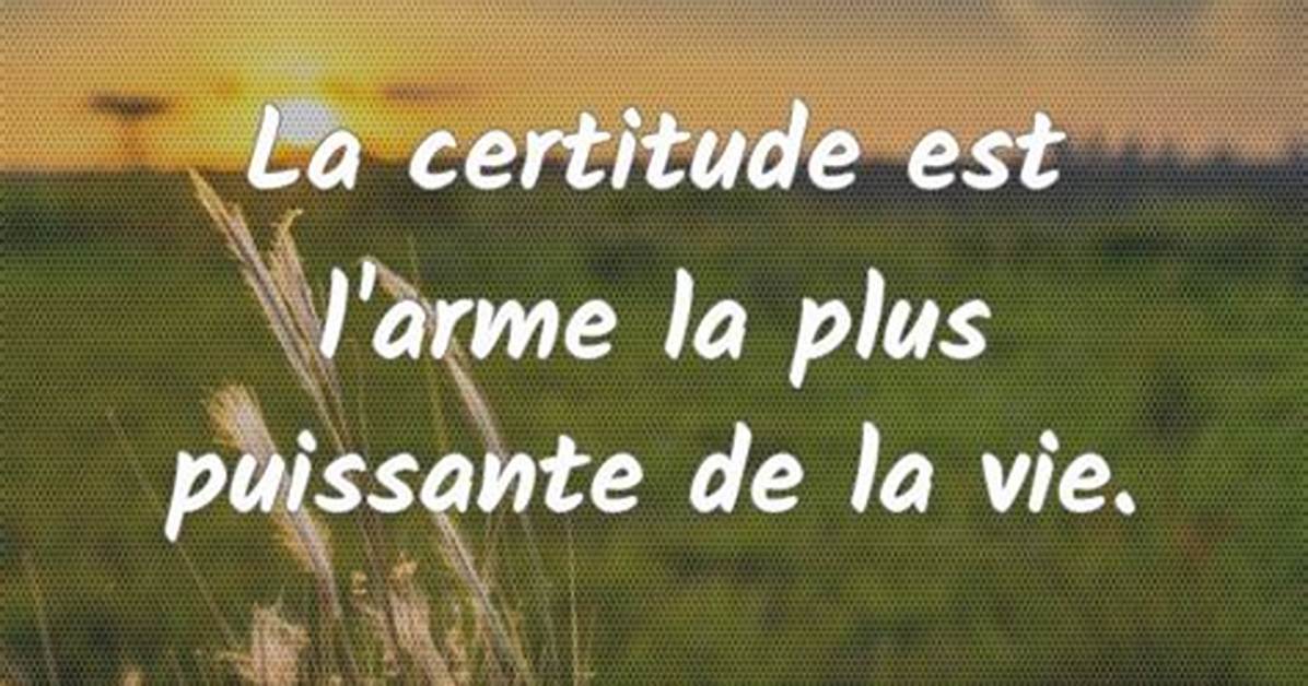 When Something Is Certitude?