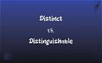 When Something Is Distinguishable?