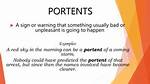 When Something Is Portent?
