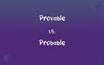 When Something Is Provable?