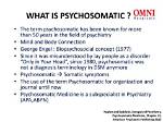 When Something Is Psychosomatic?