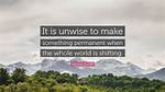 When Something Is Unwise?