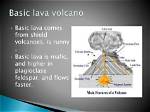 When the Volcanoes Ejects Basic Lava?