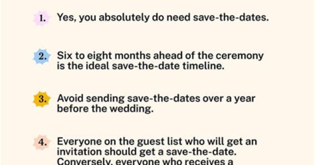 When to Send Save the Dates?