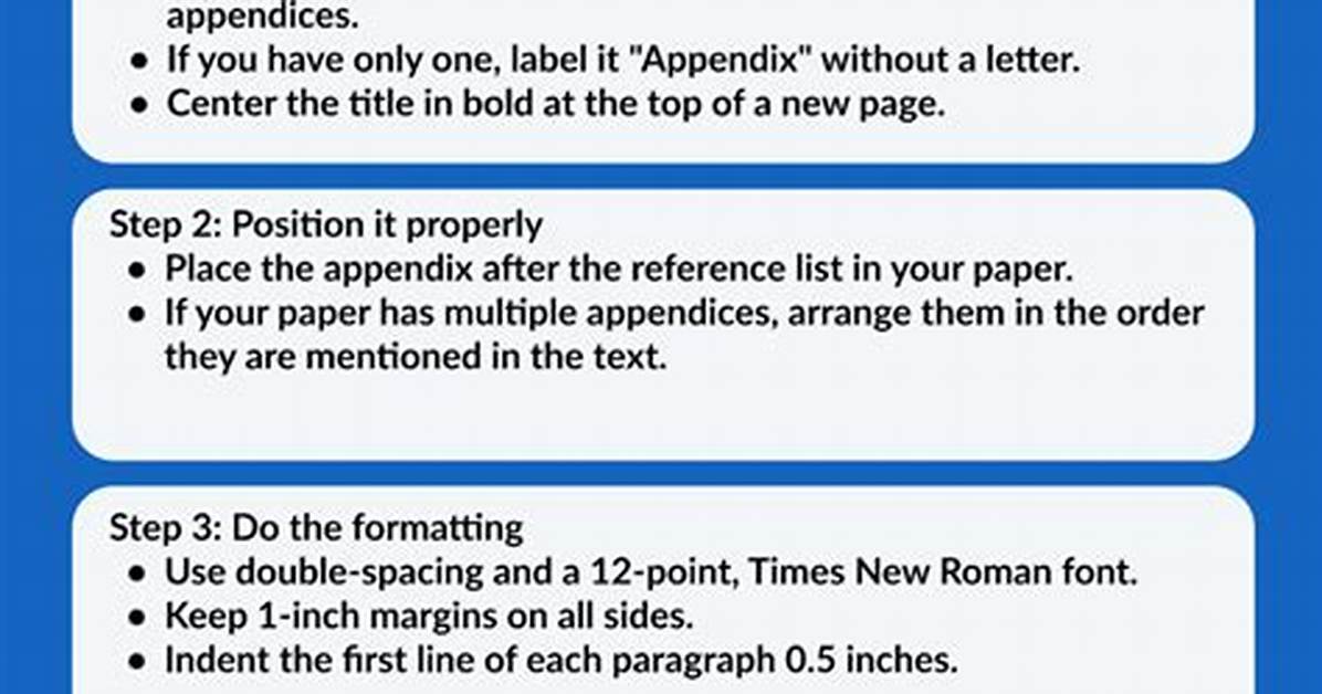 When to Use an Appendix?