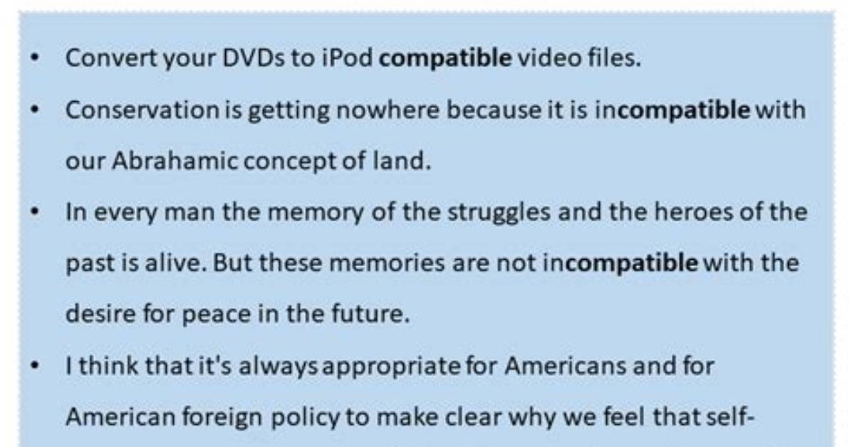 When to Use Compatible?