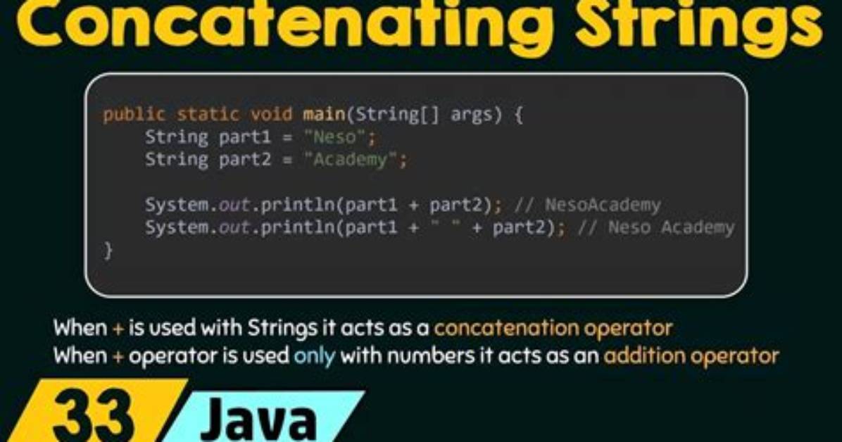 When to Use Concatenation in Java?
