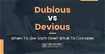 When to Use Dubious?