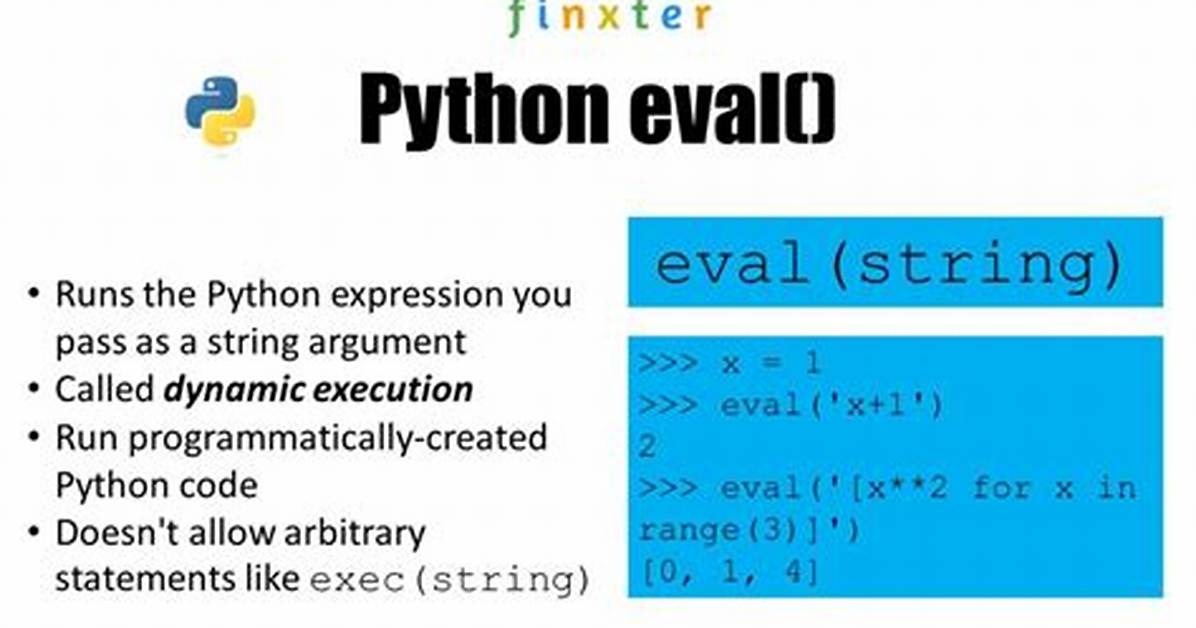 When to Use Eval in Python?