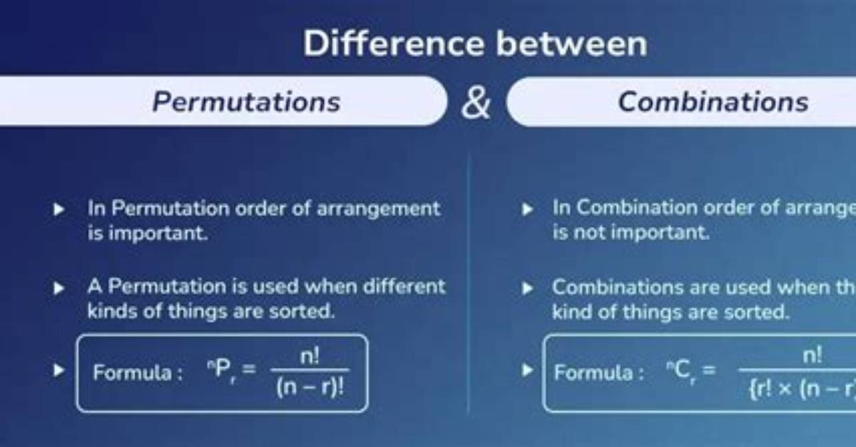 When to Use Permutations vs Combinations?