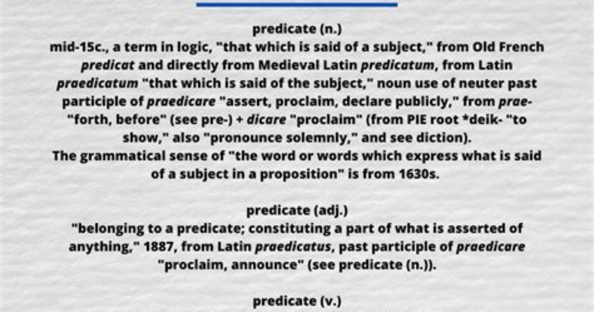 When to Use Predicated Upon?