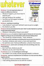 When to Use Whatever?