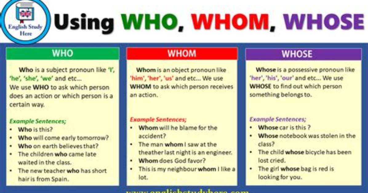 When Use Whose and Whom?