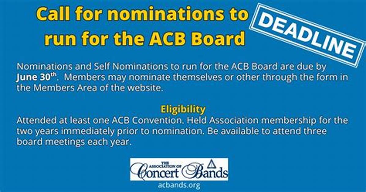 When Was Acb Nomination?