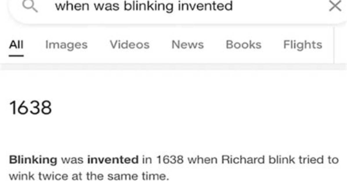 When Was Blinking Invented