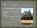 When Was Chinas Isolation
