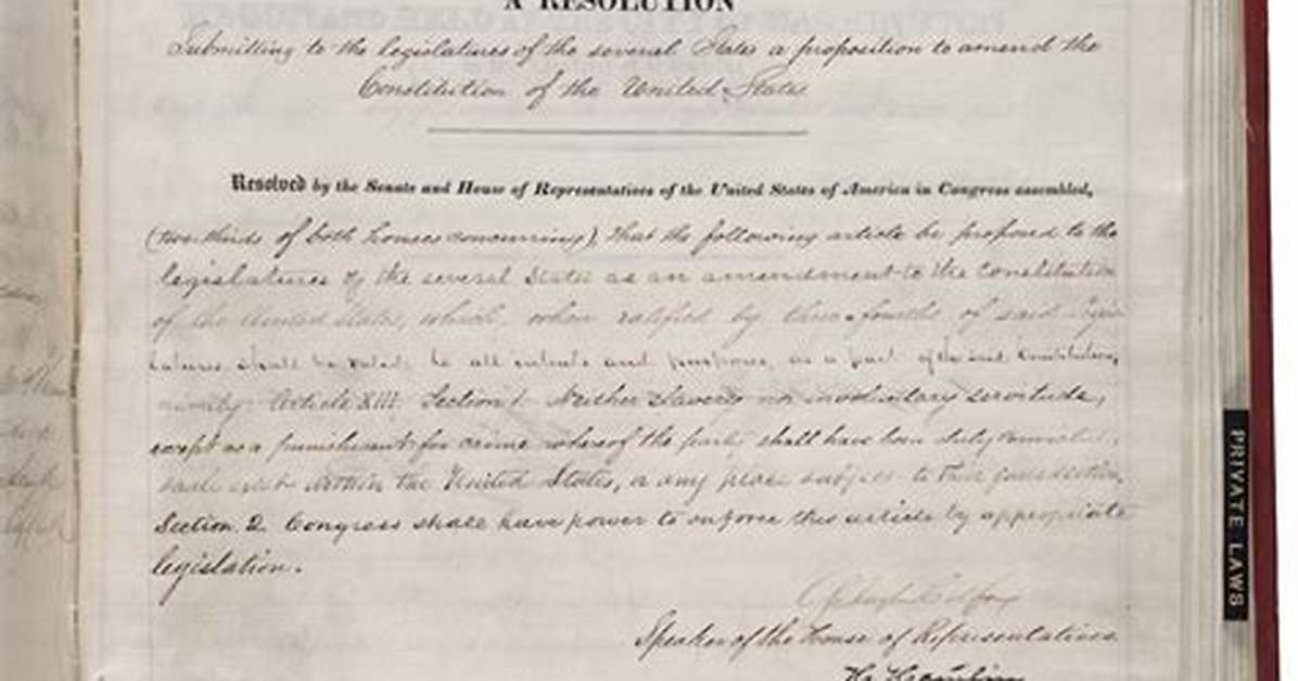 When Was the Thirteenth Amendment?