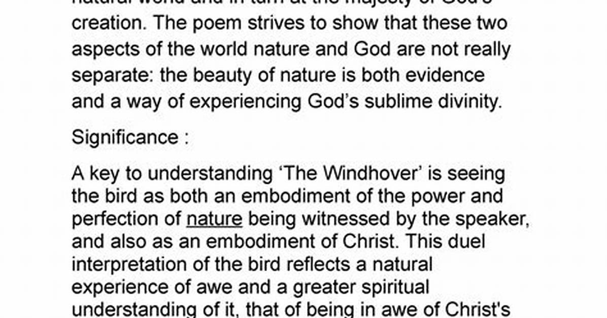 When Was the Windhover Written?