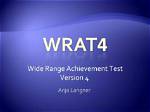 When Was Wrat4 Published