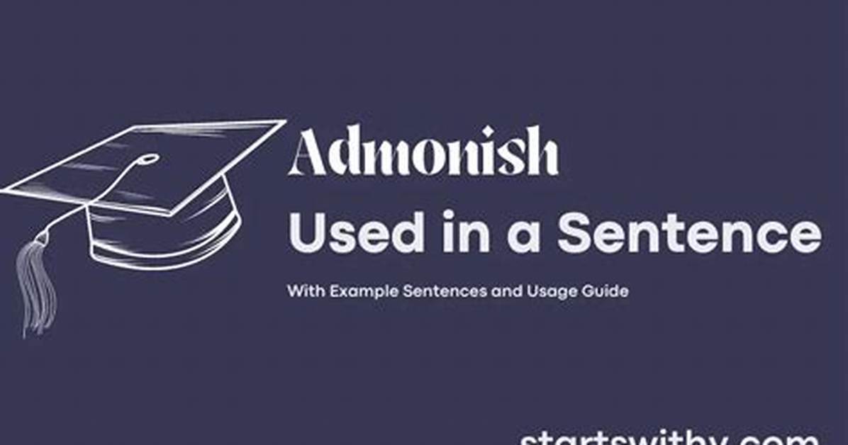 When We Use Admonish?