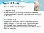 When We Use Assay?