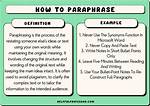 When We Use Paraphrase?