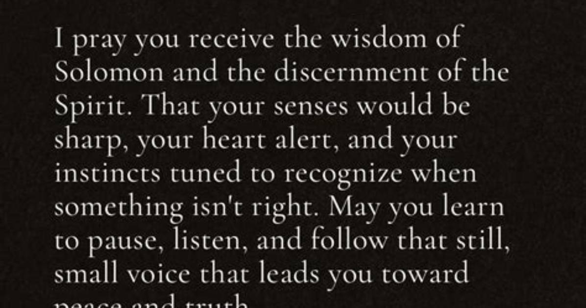 When You Discern Something?