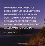 When You Do Merciful Deeds?