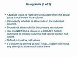 Where Clause Allow Nulls?