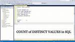 Where Count Distinct Sql?