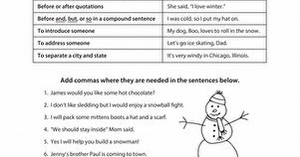 Where Do Commas Belong?