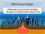 Where Do Ridges Occur?