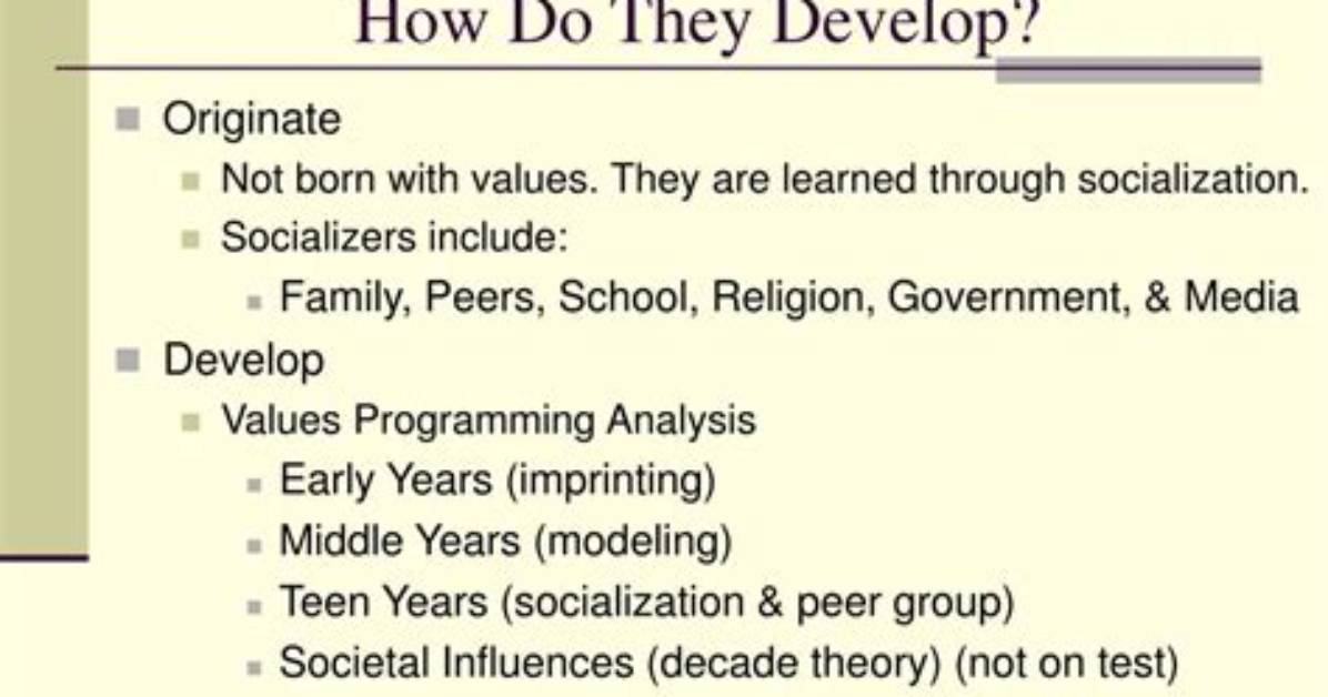 Where Do Values Originate?