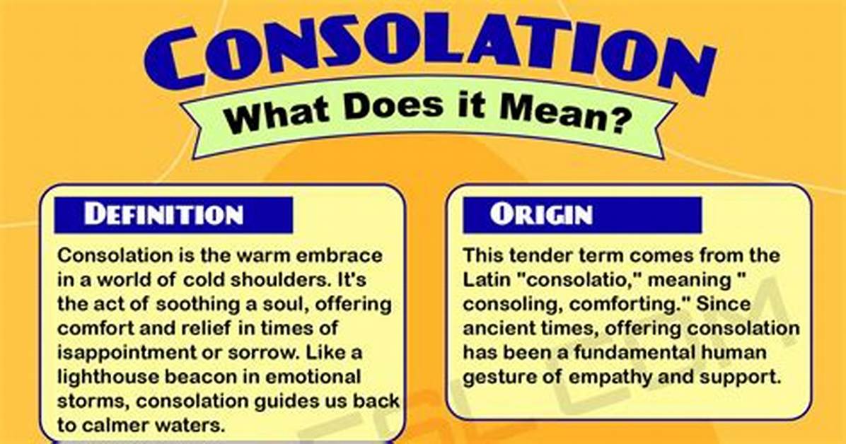 Where Does Consolation Mean?
