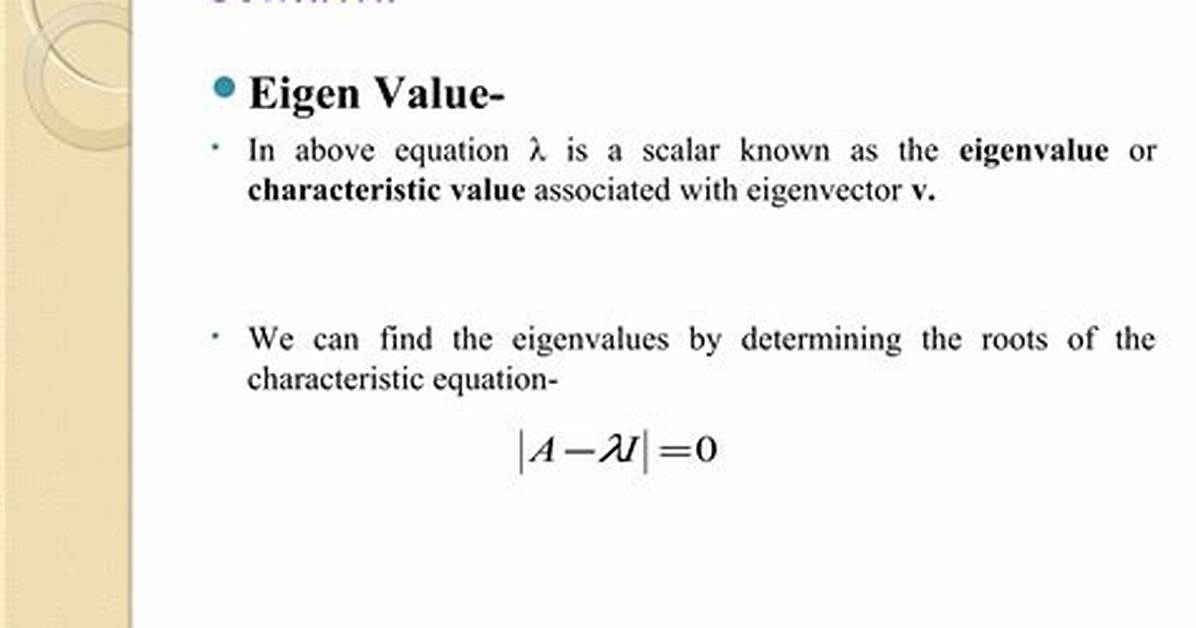 Where Does Eigenvalue Come from?