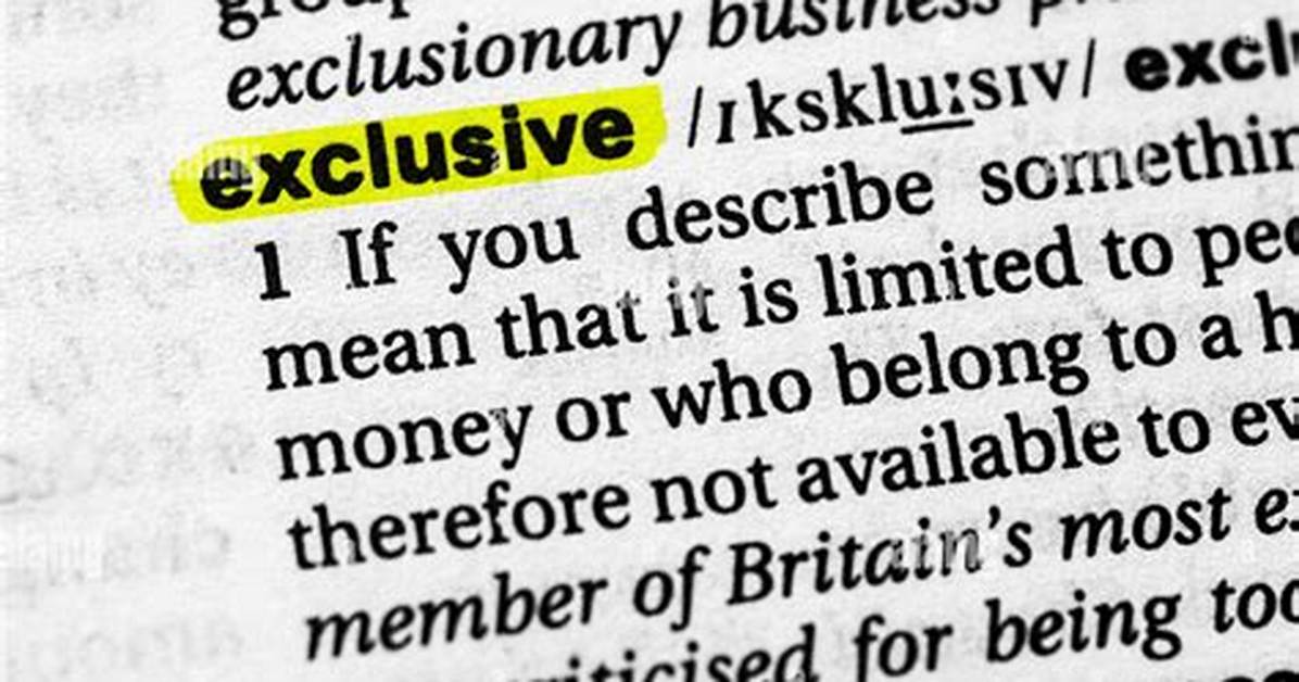 Where Does Exclusive Mean?
