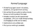 Where Does Formality Mean?