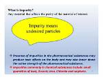 Where Does Impurity Mean?