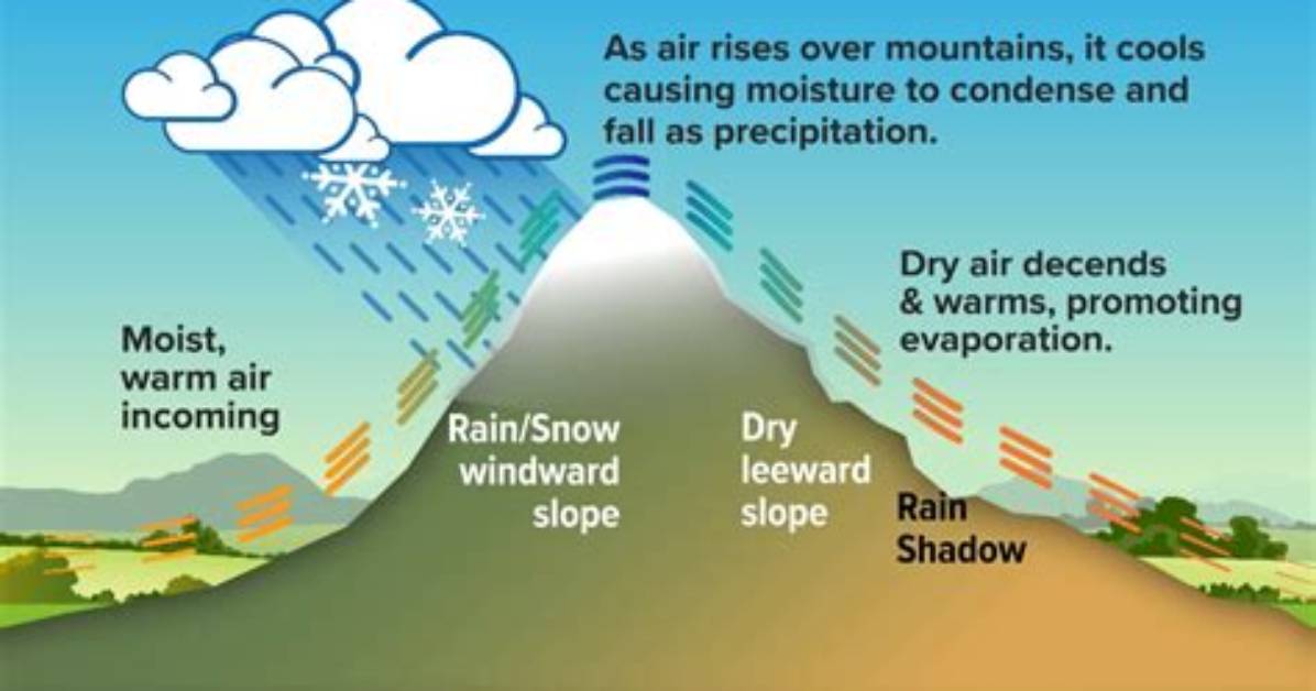 Where Does Rain Shadow Effect Occur?